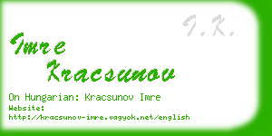 imre kracsunov business card